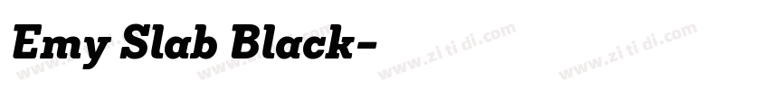 Emy Slab Black字体转换